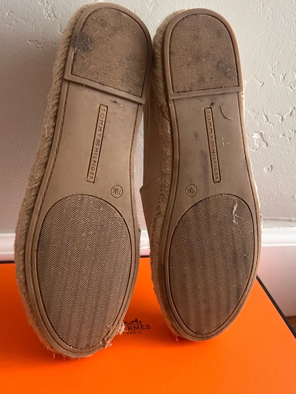 Tommy Hilfiger Cream Canvas Espadrilles with TH Logo